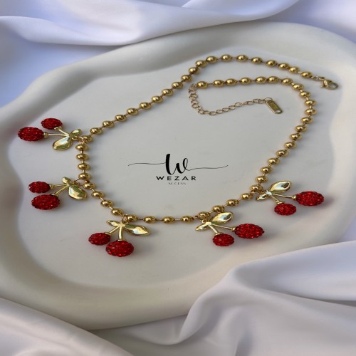 Collier Cerise Doré
