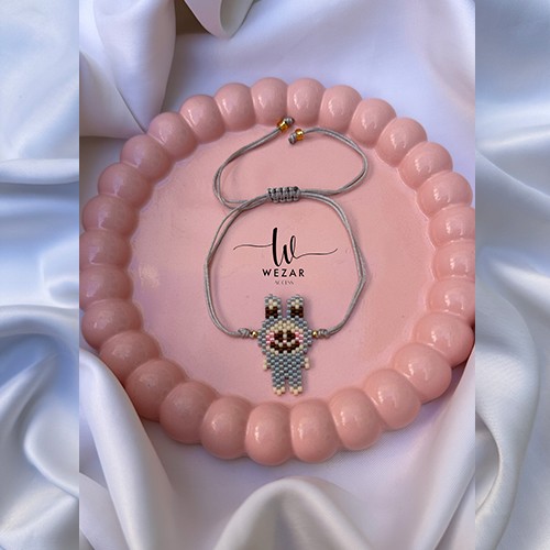 Parure Collier + Bracelet Motifs Fleurs