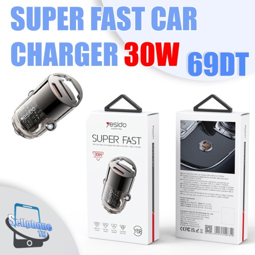 SUPER FAST CAR  CHARGER 30W YESIDO