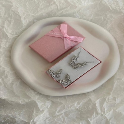 Collier ailes argent + Boucles d’Oreilles